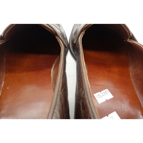 Brown Leather Smooth Ostrich Claw Leg Tassel Slip On Loafers Shoes Men\'s 10 D main image 6